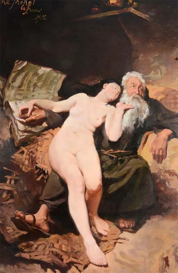 Aimé-Nicolas Morot: La tentación de San Antonio (1902)