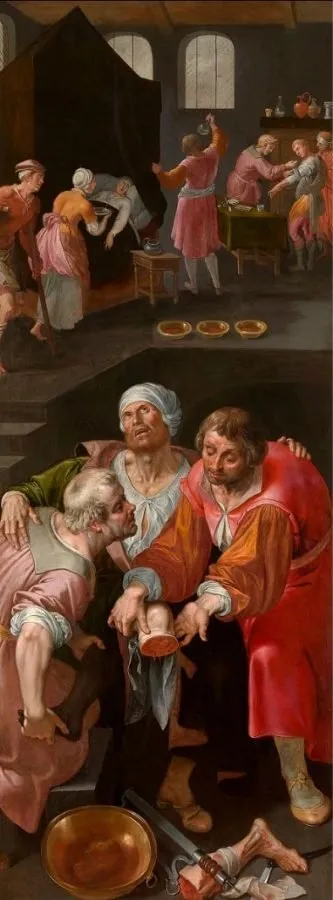 Ambrosius Francken: la caridad de los santos Cosme y Damián