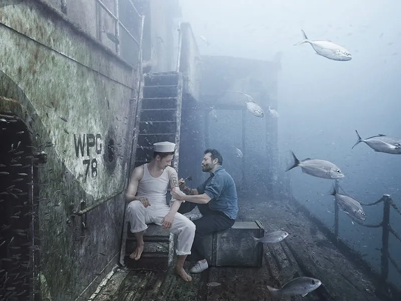 Andreas Franke: «Marinero tatuándose» (proyecto Mohawk)