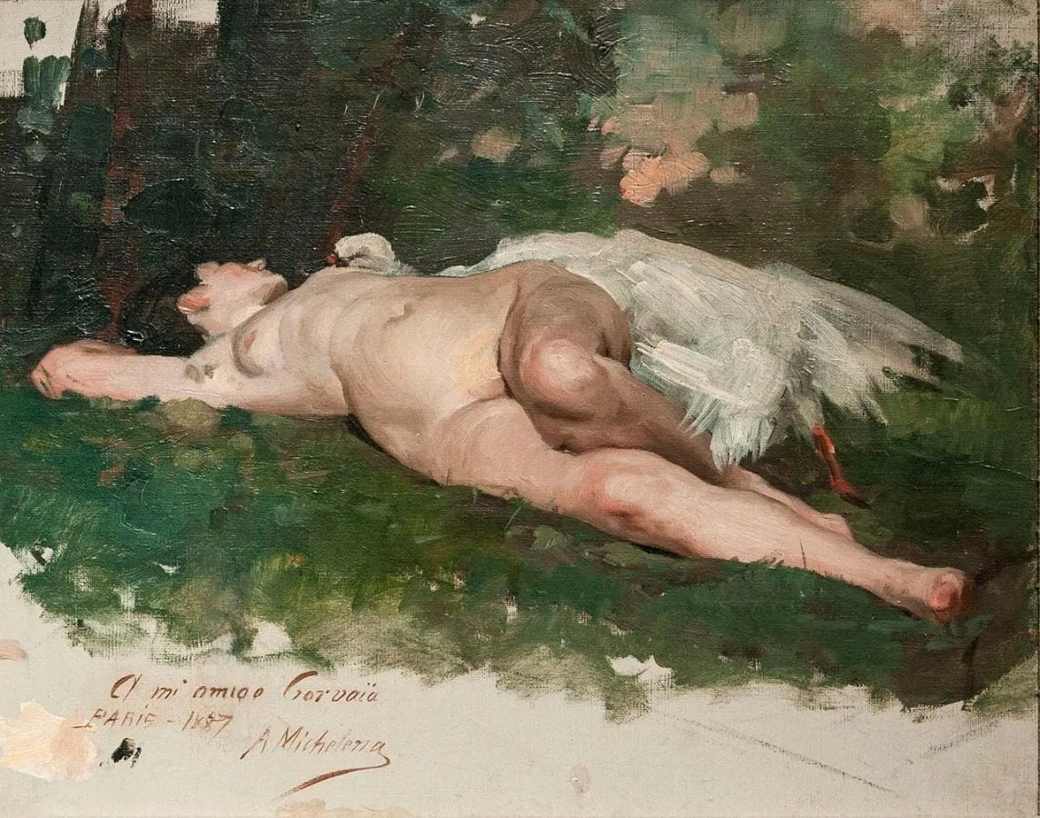 Arturo Michelena: Leda y el cisne (1887)