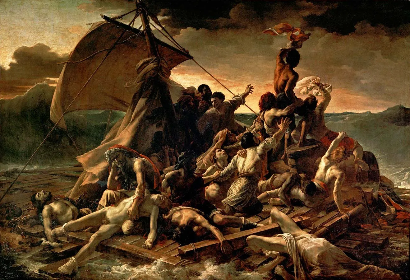La balsa de la Medusa, óleo de Théodore Géricault (1818-1819), Museo del Louvre