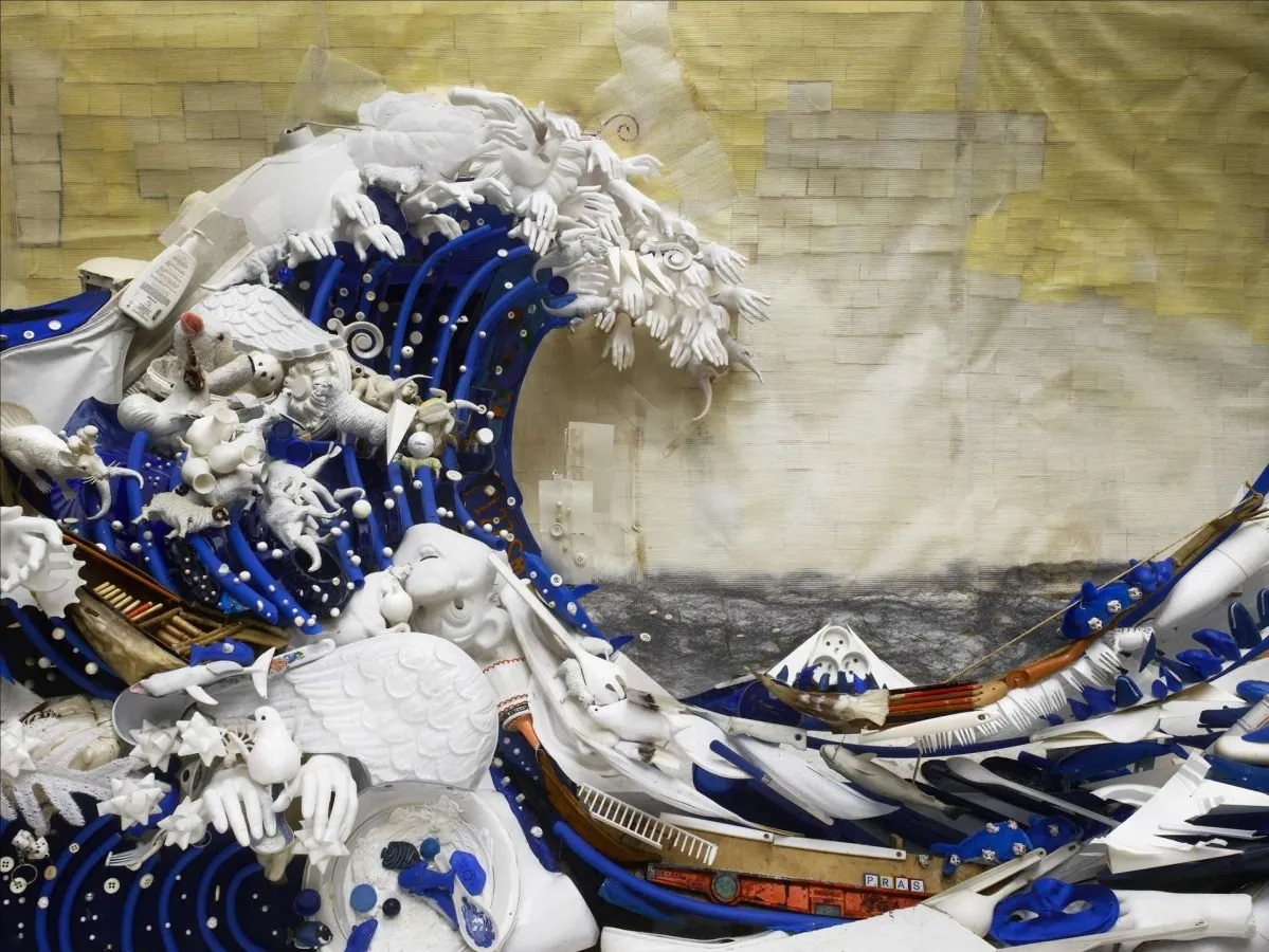 Reinterpretación de «La gran ola de Kanagawa» de Hokusai, por Bernard Pras
