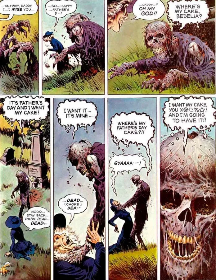 Página de «Father's Day», en el cómic de «Creepshow»