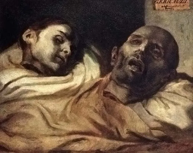 Bocetos para La balsa de la Medusa, de Théodore Géricault. Estudio anatómico de decapitados.