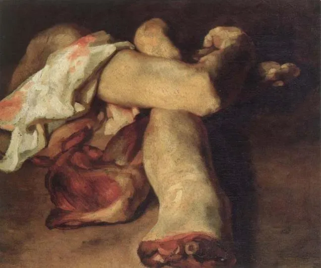 Bocetos para La balsa de la Medusa, de Théodore Géricault. Otro estudio anatómico de extremidades amputadas.