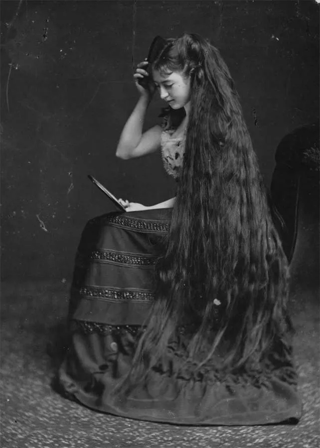 Dama victoriana cabello largo