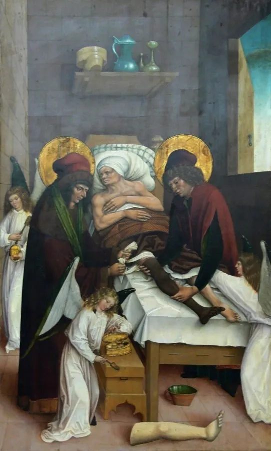 El milagro de la pierna negra de los santos Cosme y Damián