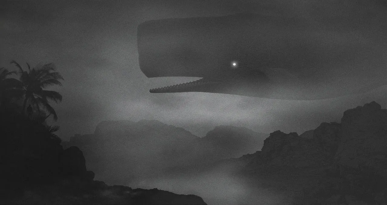 Dawid Planeta: ballena gigante suspendida en la niebla («Mini People in the Jungle»)