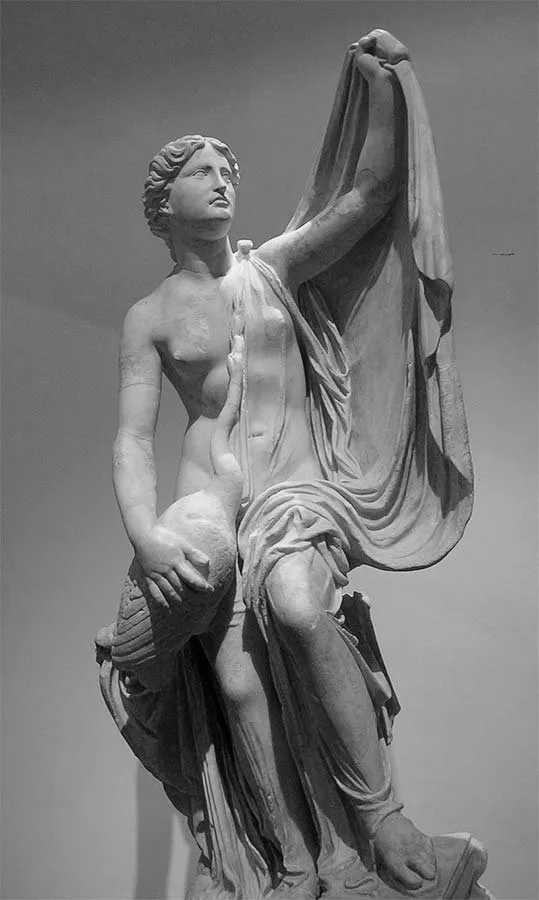 Escultura romana de Leda y el cisne, copia de un original griego atribuido a Timoteo (siglo IV a.C.)