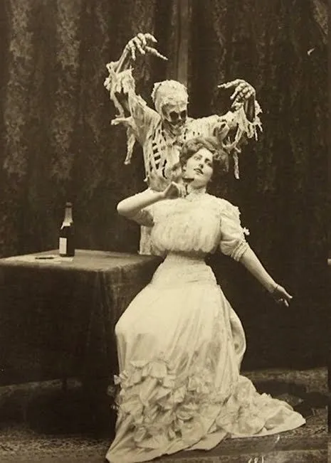 Joseph Hall: fotografía del vodevil «Death and the Lady» (1906)