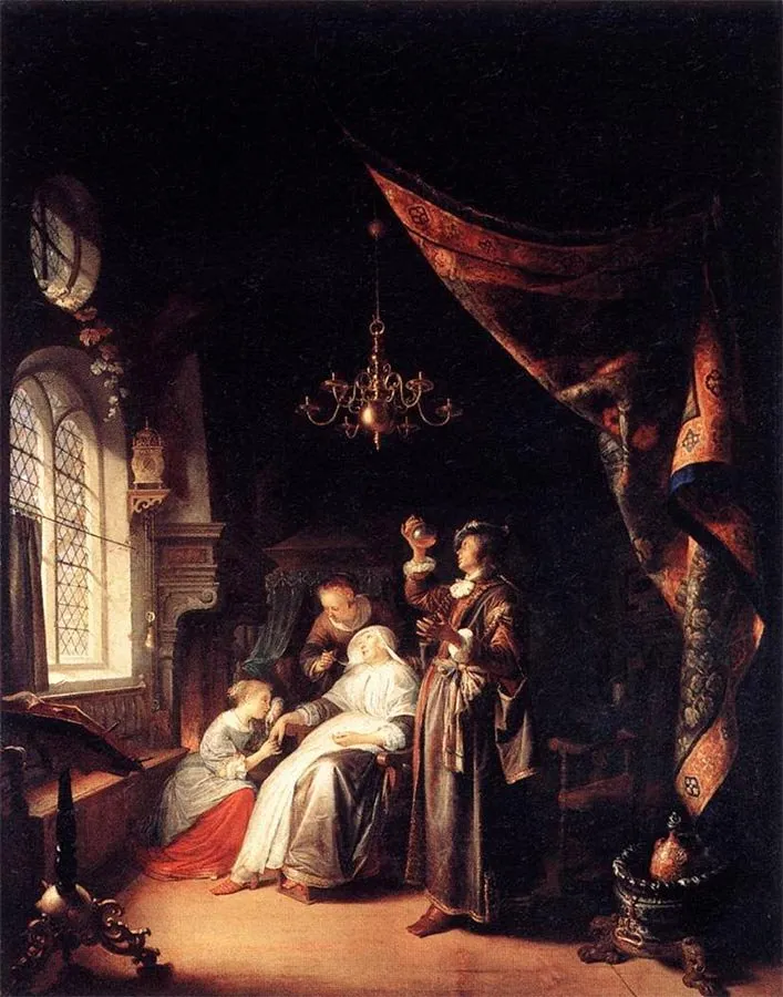 Gerrit dou mujer hidropica 1663