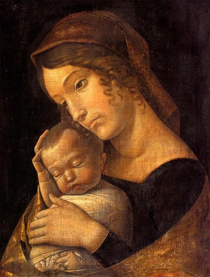 Andrea mategna madonna nino durmiendo