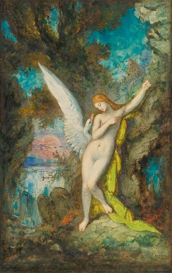 Gustave Moreau: Leda y el cisne (siglo XIX)