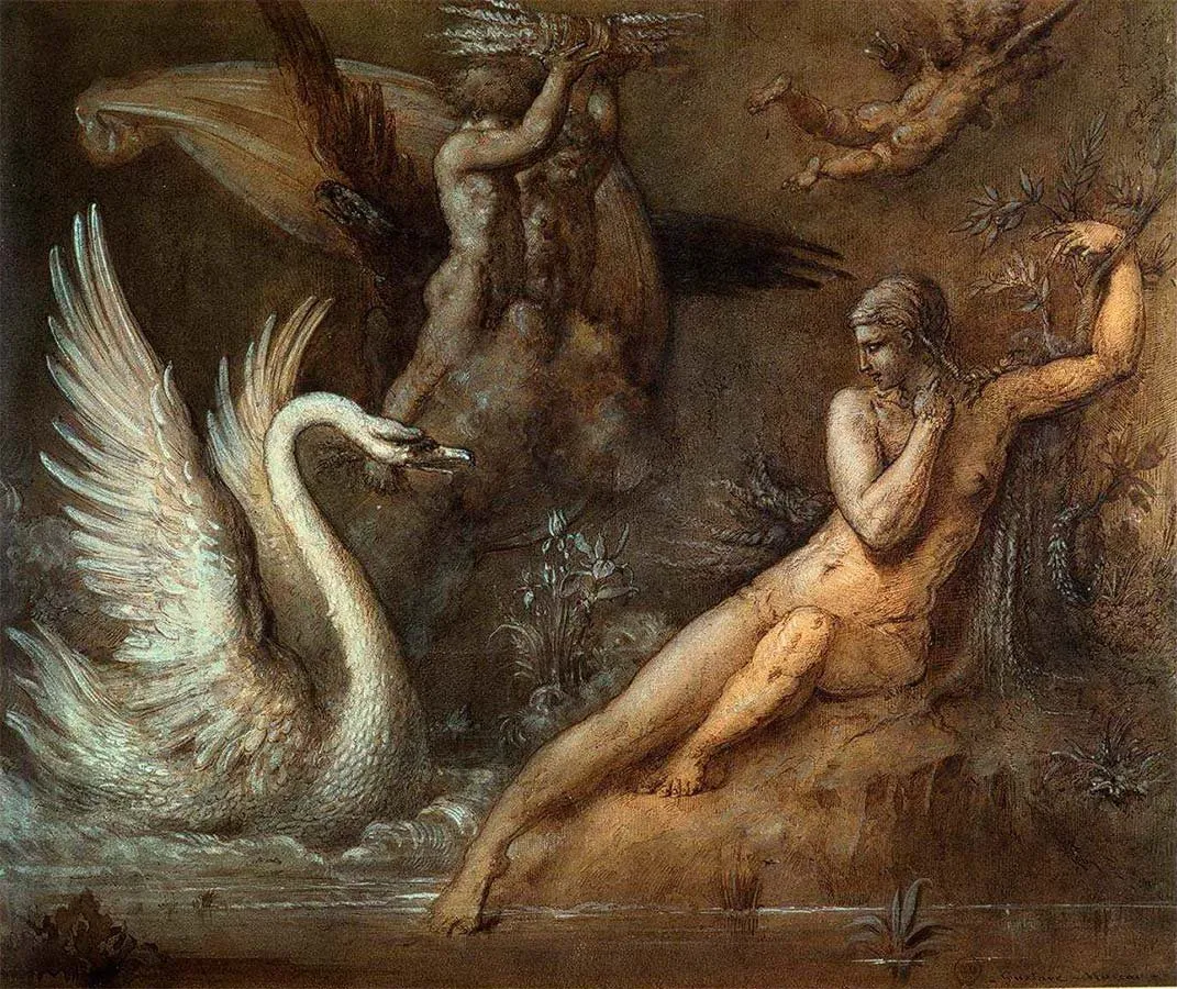 Gustave Moreau: Leda y el cisne (siglo XIX)
