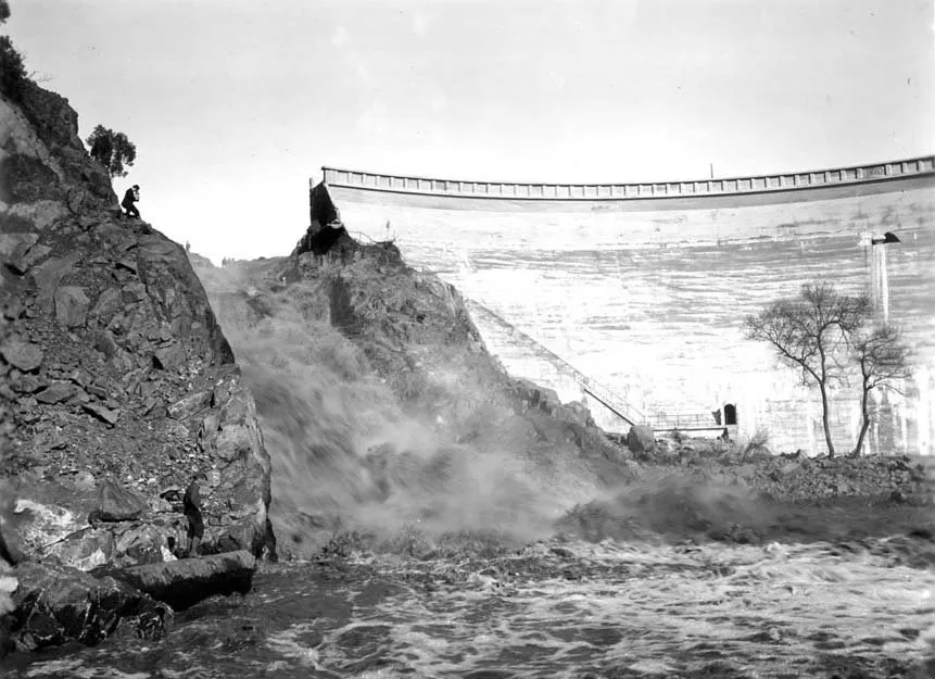 Inundación en Mission Valley, San Diego, en enero de 1916