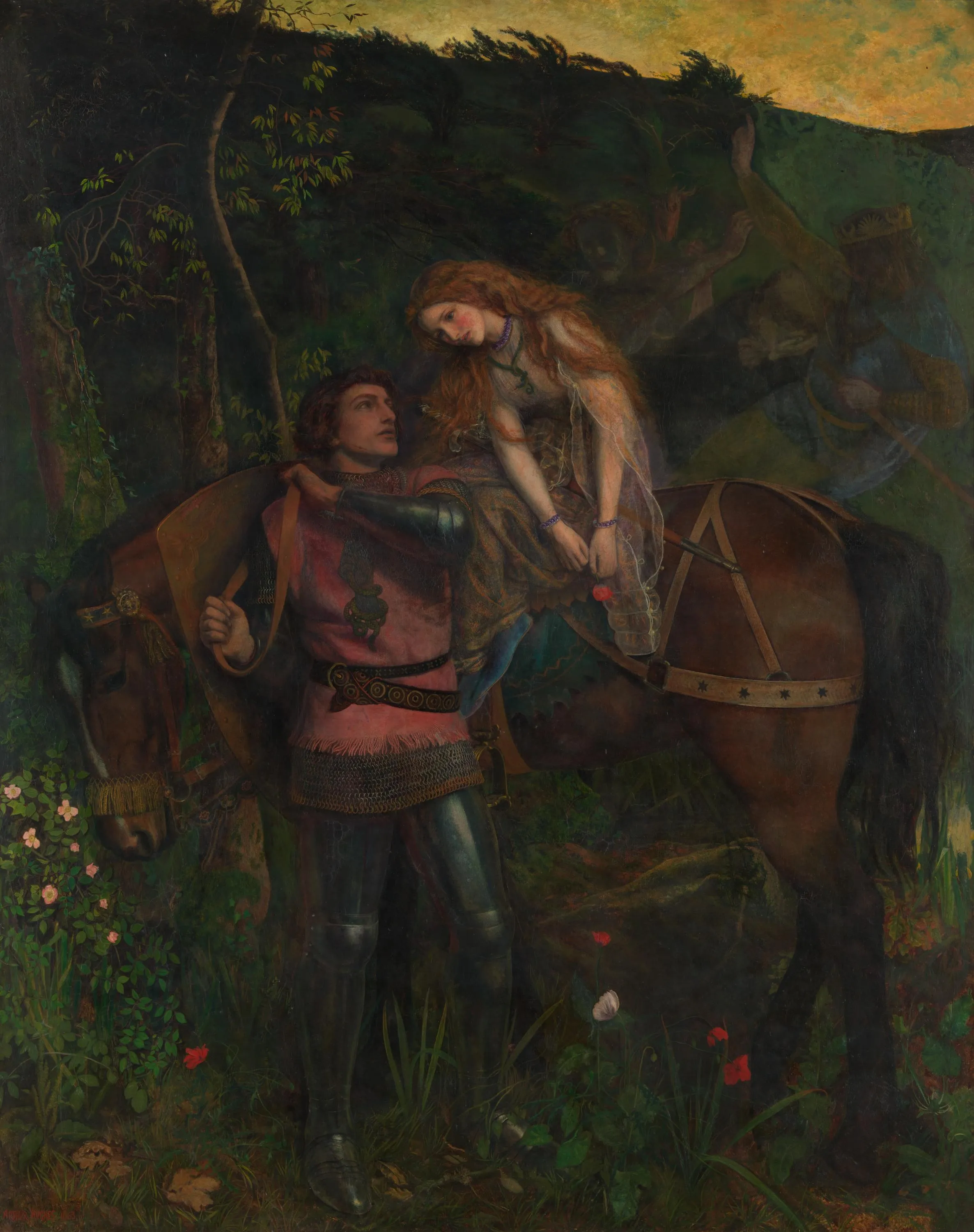 «La Belle Dame sans Merci», de Arthur Hughes (1863)