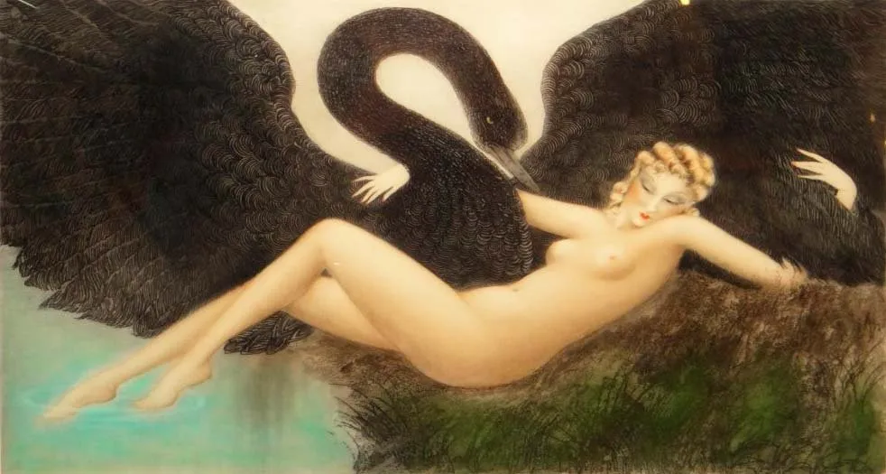 Louis Icart: Leda y el cisne (1934)