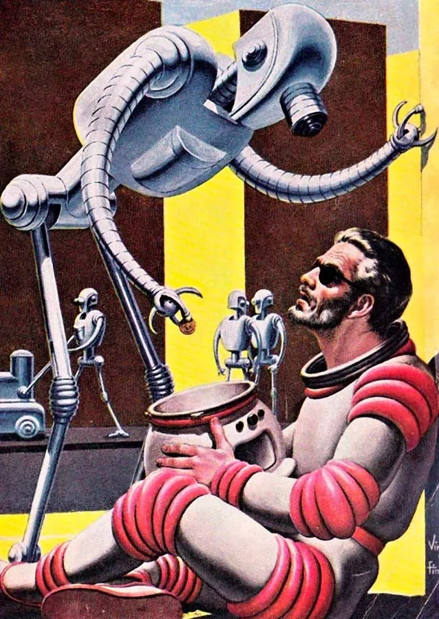 Virgil Finlay: astronauta y dispositivo robótico