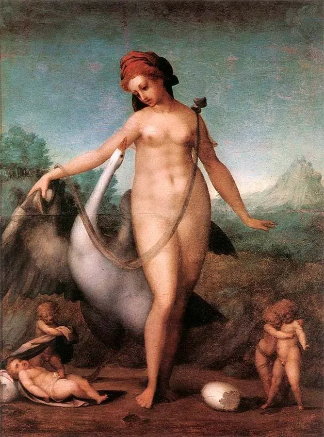 Jacopo Pontormo: Leda y el cisne (1512-1513)