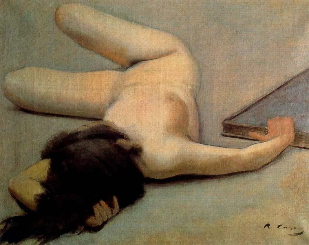 Ramón Casas: desnudo de Júlia Peraire tendida