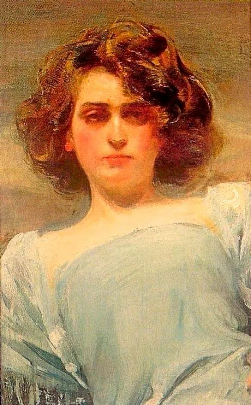 Ramón Casas: Júlia Peraire de azul