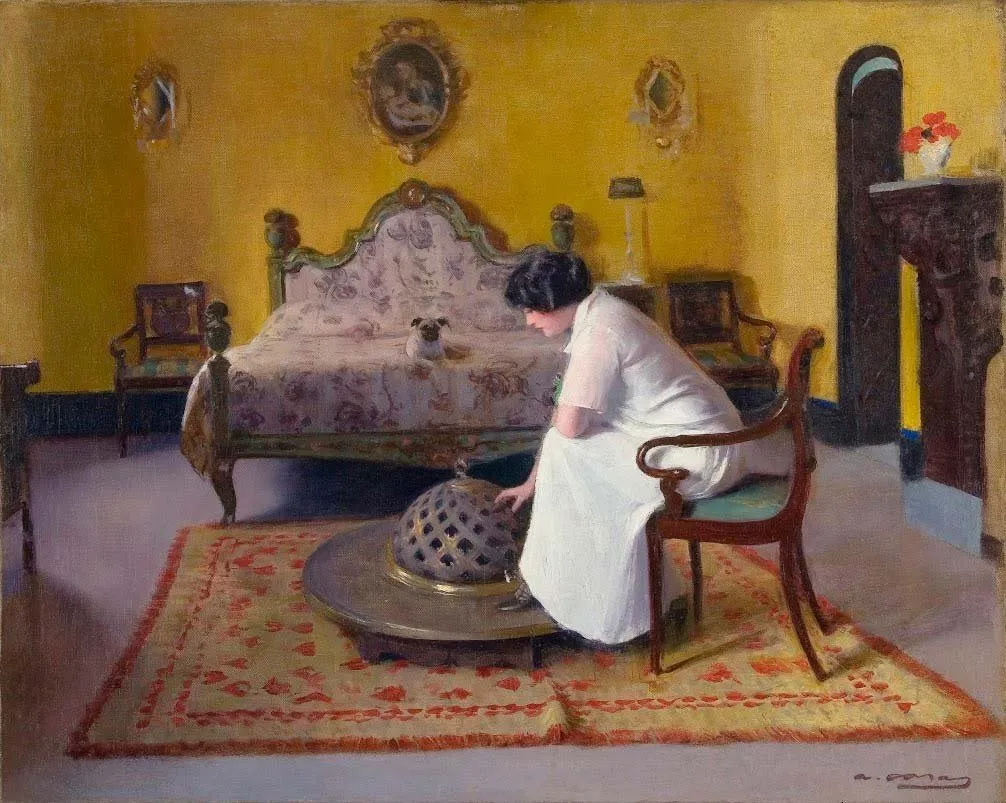 Ramón Casas: Júlia Peraire en la habitación amarilla