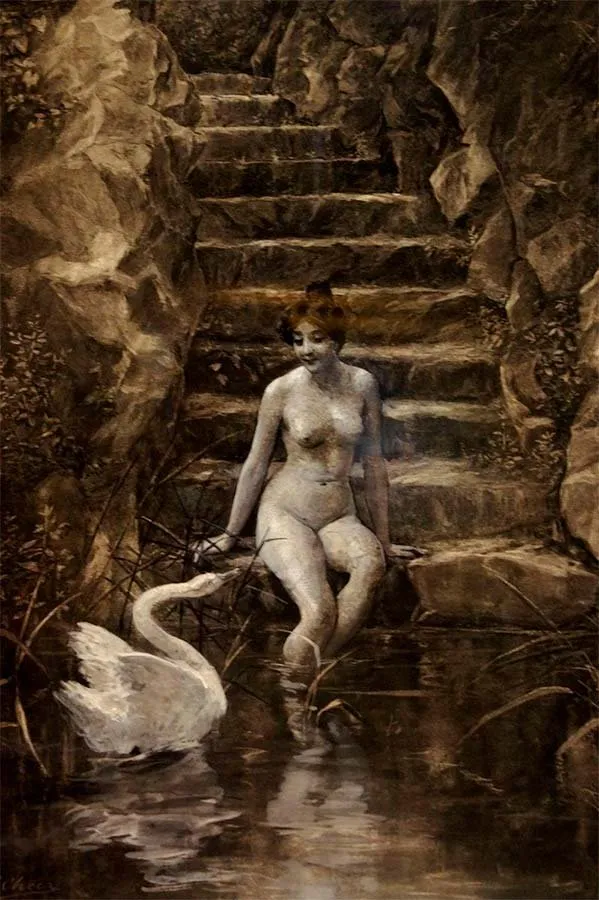 Ulpiano Checa: Leda y el Cisne (siglo XIX)